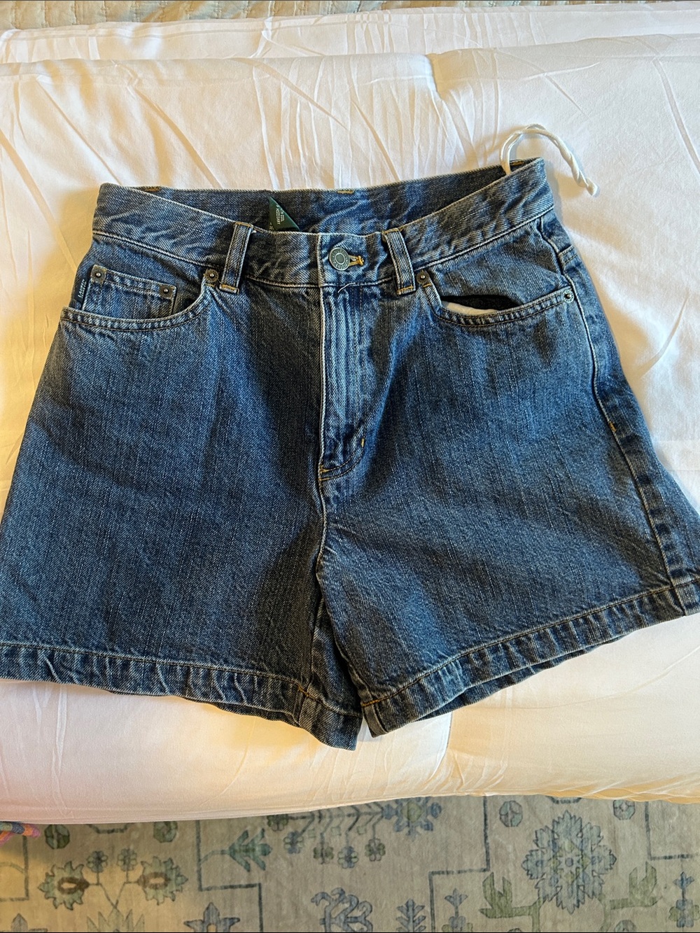 Ralph Lauren Classic High-Rise Denim Shorts - Blue